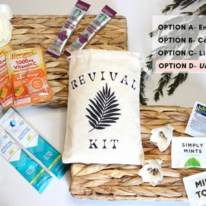 Natural Boho Wedding Party Survival Kits, Wedding Party Favor, Hangover Kit image 4