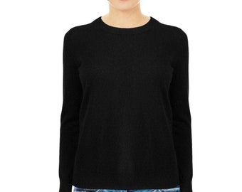 Cashmere Wool Blend Sweater Black Unisex
