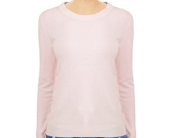 Cashmere Wool Blend Sweater Pink Unisex