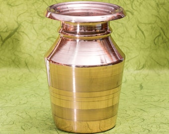 Copper Flower Vase Home Decor Pot | Tama Puja Kalash | Pooja Gagri Ghaila Ghalcha Kalasha | Housewarming Floral Pot | Lovely Gift