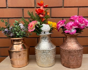 Copper Astamangal Puja Kalash | Water Storage Pot for Pooja