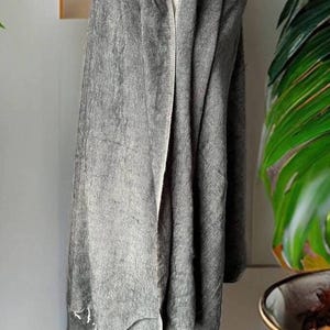 Grey Yak Wool Meditation Blanket &#39;XL&#39; | Yogic Shawl | Travel Friendly Wraps | Big Sized Woolen Throw | Light-weighted | Soft | Warm | Cozy