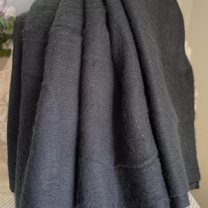 Black Yak Wool Meditation Blanket &#39;XL&#39; | Yogic Shawl | Travel Friendly Wraps | Big Sized Woolen Throw | Light-weighted | Soft | Warm | Cozy