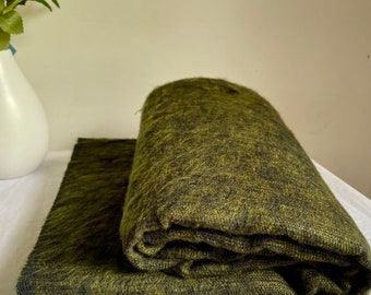 Green Yak Wool Meditation Blanket 'XL' Yogic Shawl 