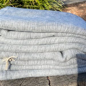 Light Grey Yak Wool Meditation Blanket &#39;XL&#39; | Yogic Shawl | Travel Friendly Wraps | Big Sized Woolen Throw | Light-weighted | Soft | Warm