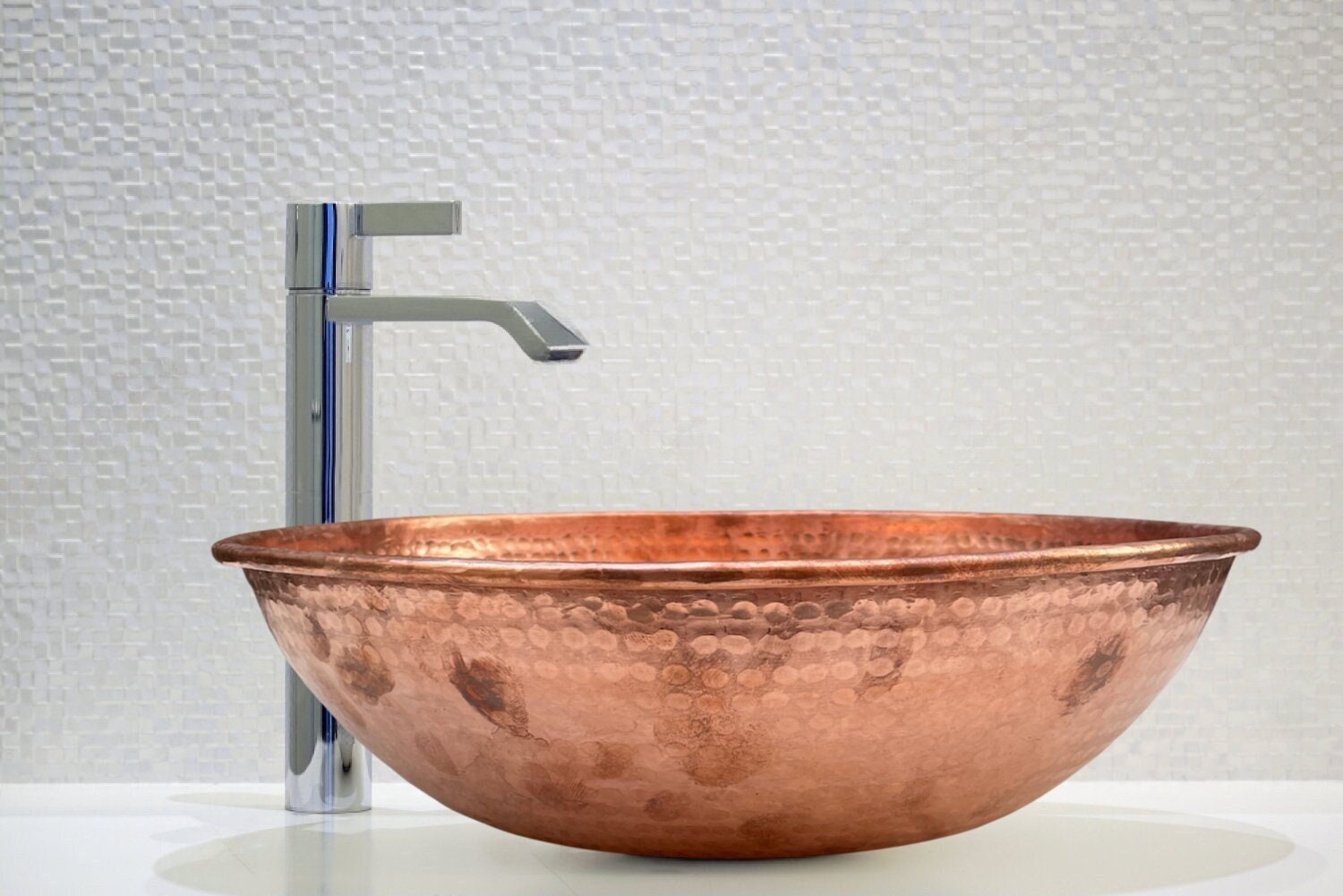 Round Copper Spa Bath Bar Vessel Sink Wash Basin Bowl Vanity Etsy