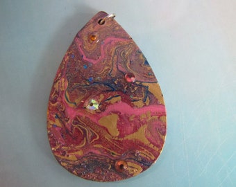 Collar de estilo vertido abstracto o llavero