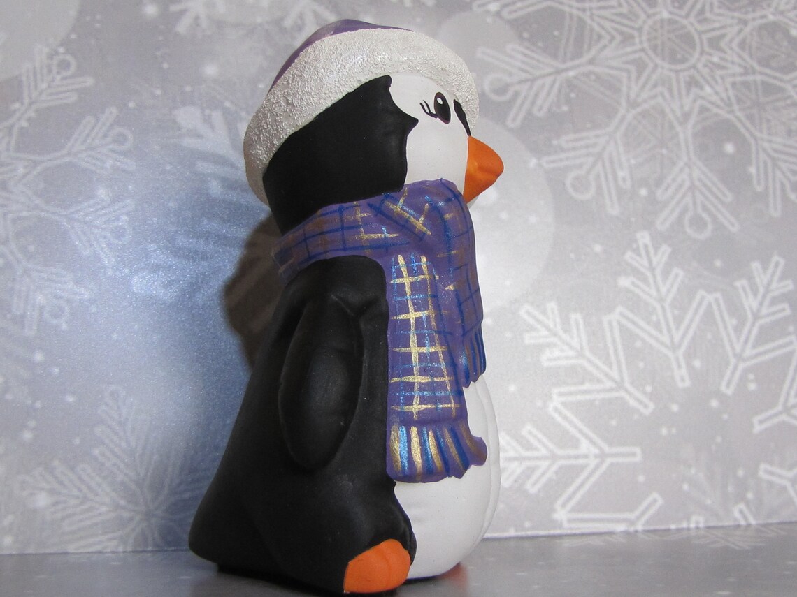 Ceramic Christmas Penguin Etsy