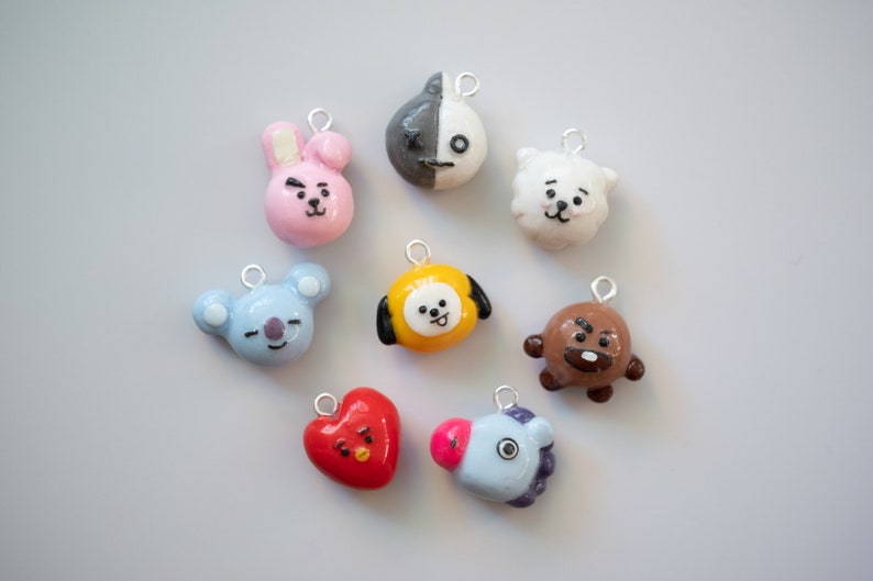 Mini BT21 Cute Polymer Clay Charm/Keychain Etsy