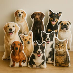 Custom Personalized Pet Pillow –  Cherish Your Furry Friend with a Personalized Pillow Custom Made from Your Photo!