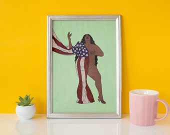 Lizzo Flag Art Print - Digital Download