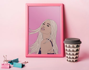 Ariana Grande Blonde Art Print - Digital Download