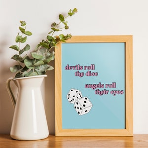 Devils Roll The Dice Art Print - Digital Download