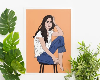 Lily Collins Art Print - Digital Download