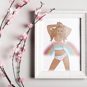 Mariah Carey Rainbow Art Print - Digital Download