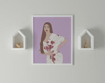 Gigi Hadid Vogue Art Print - Digital Download
