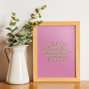 Nice Words Print - Digital Download