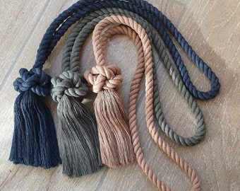 Cotton Rope Tie Back | Nautical Knot, Soft Recycled Cotton