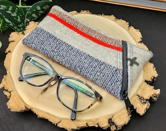 Brillenetui aus Pendleton-Wolle mit Reißverschluss | Brillenetui | Sonnenbrillenetui | Brillenetui | Schutzbeutel | Reißverschlusstasche