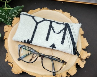 Brillentasche aus Pendleton Wolle mit Reissverschluss | Brillenetui | Brillenetui | Brillentasche | Schutzbeutel | Reißverschlusstäschchen