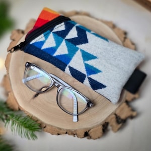 Glasses pouch made of Pendleton wool with zipper | Eyeglasses case | Sunglasses Case | Glasses pouch | Protective pouch | zipper pouch