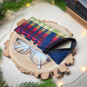 Glasses pouch made of Pendleton wool with zipper | Eyeglasses case | Sunglasses Case | Glasses pouch | Protective pouch | zipper pouch