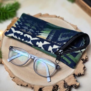 Glasses pouch made of Pendleton wool with zipper | Eyeglasses case | Sunglasses Case | Glasses pouch | Protective pouch | zipper pouch