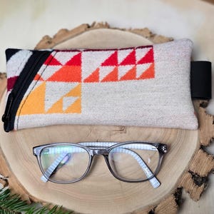 Glasses pouch made of Pendleton wool with zipper | Eyeglasses case | Sunglasses Case | Glasses pouch | Protective pouch | zipper pouch
