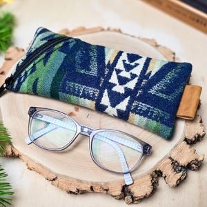 Glasses pouch made of Pendleton wool with zipper | Eyeglasses case | Sunglasses Case | Glasses pouch | Protective pouch | zipper pouch