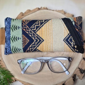 Glasses pouch made of Pendleton wool with zipper | Eyeglasses case | Sunglasses Case | Glasses pouch | Protective pouch | zipper pouch