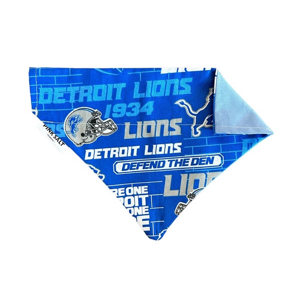 Detroit Lions | Over the Collar Dog Bandana | Reversible
