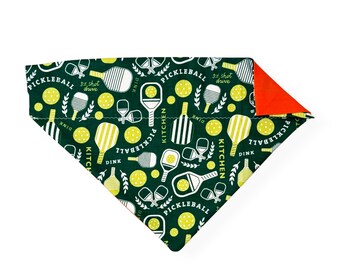 Pickleball Hundehalstuch | Über das Halsband