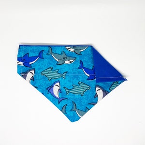 Sharks | Over the Collar Dog Bandana | Personalized | Reversible