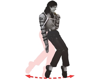 King of Pop Star Michael Jackson Swinging Legs Wall Clock Gift for Lover Pop Star Funny Pendulum Wall Clocks, Cafe Restaurant Decor.
