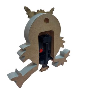 Swinging Tail Owl Wall Clock, Kids Wooden Silent Clock image 14
