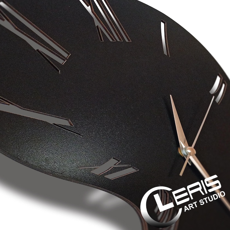 Salvador Dali Melting Clock - Surreal Wall Clock for Home Decor, Unique Pendulum Design, Decorative Clock for Living Room Bedroom Office. image 9