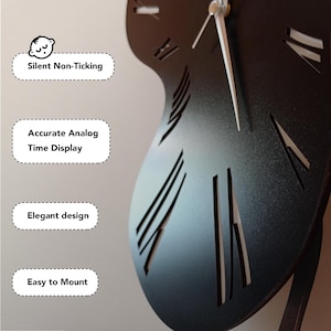 Salvador Dali Melting Clock - Surreal Wall Clock for Home Decor, Unique Pendulum Design, Decorative Clock for Living Room Bedroom Office. image 4