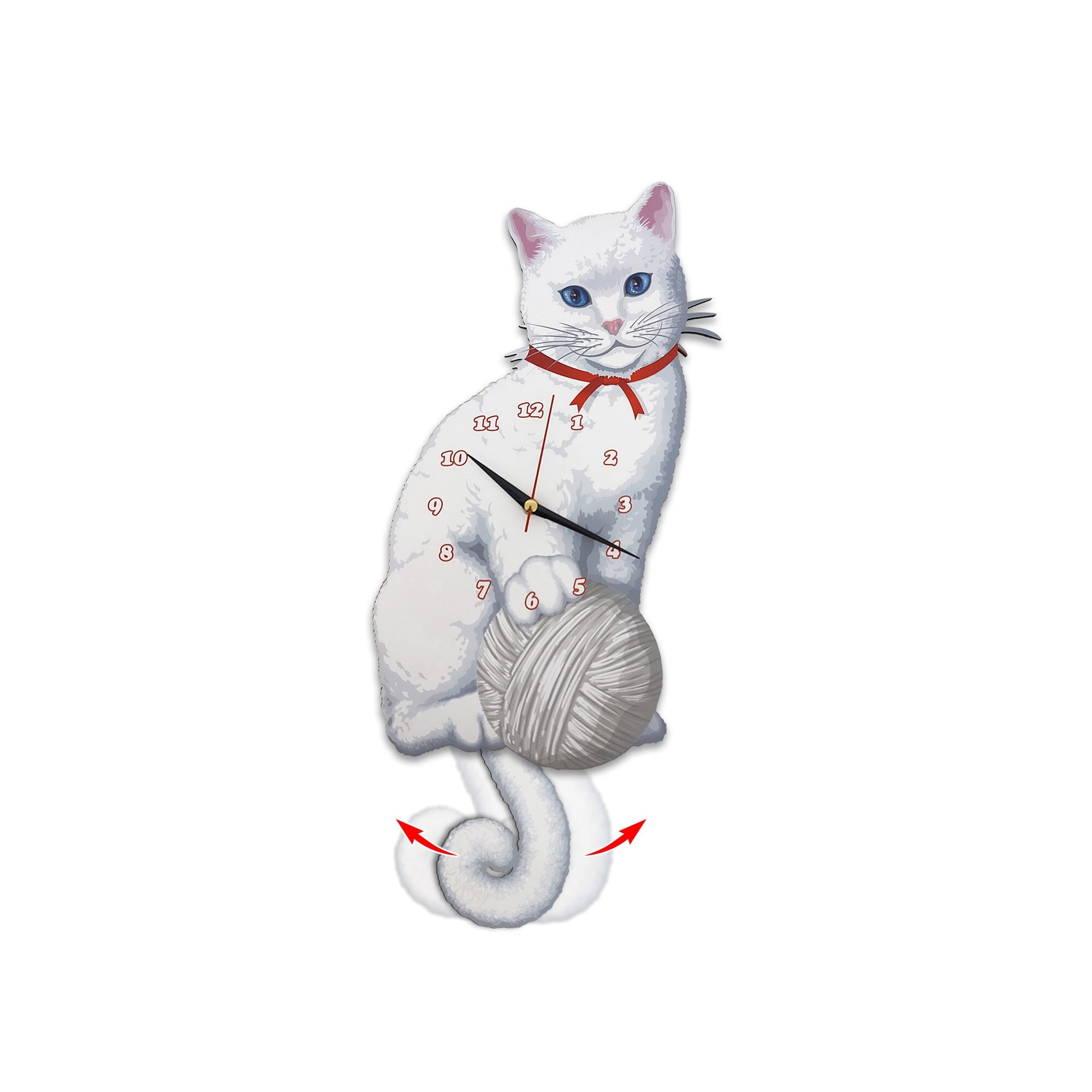 Reloj de gato que mueve los ojos sale