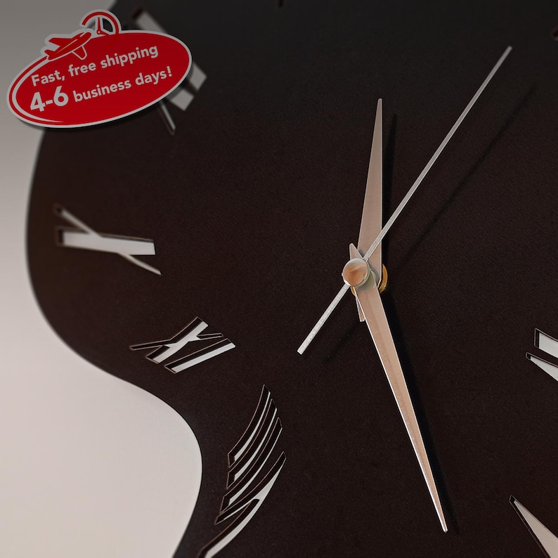 Salvador Dali Melting Clock - Surreal Wall Clock for Home Decor, Unique Pendulum Design, Decorative Clock for Living Room Bedroom Office. image 6