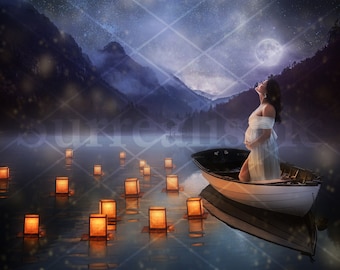 Maternity landscape Digital backdrop Family digital background  Composite photography