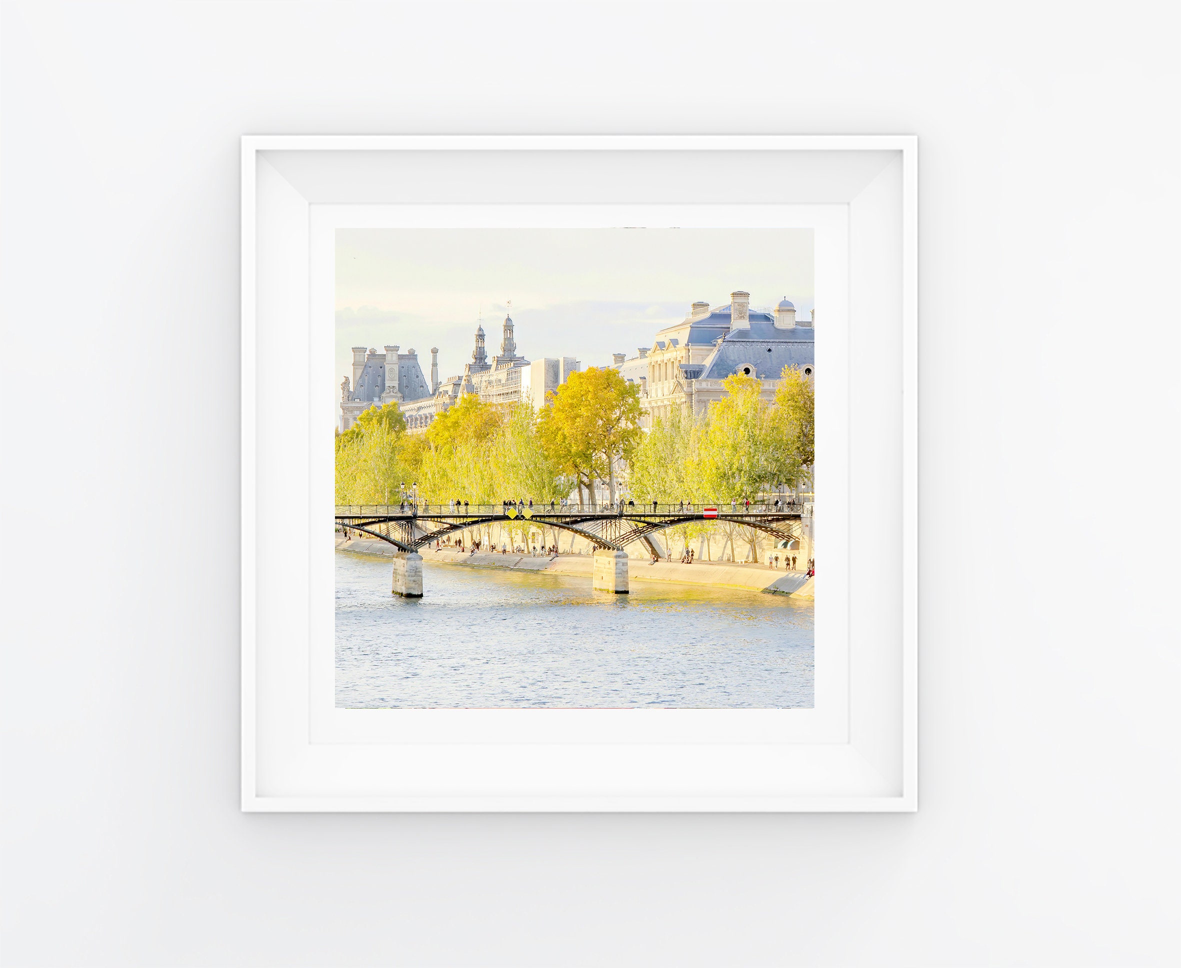 Le Pont Des Arts à L'automne, Photo de Paris 10x10cm, Décoration Intérieure, Impression Fine Art, Wa