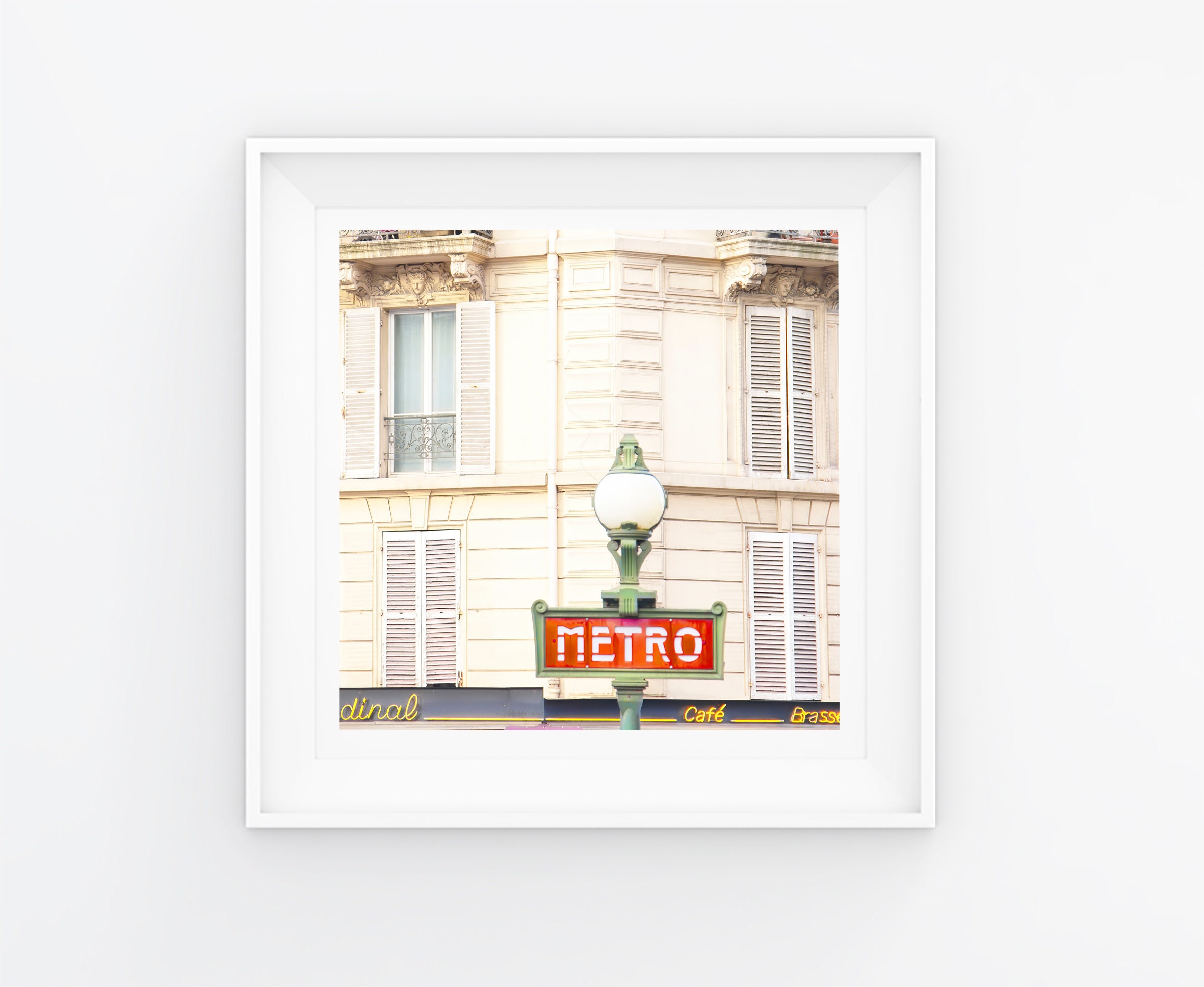 Candélabre Métro Val d'osne, Photo de Paris 10x10cm, Décoration Intérieure, Impression Fine Art, Wal