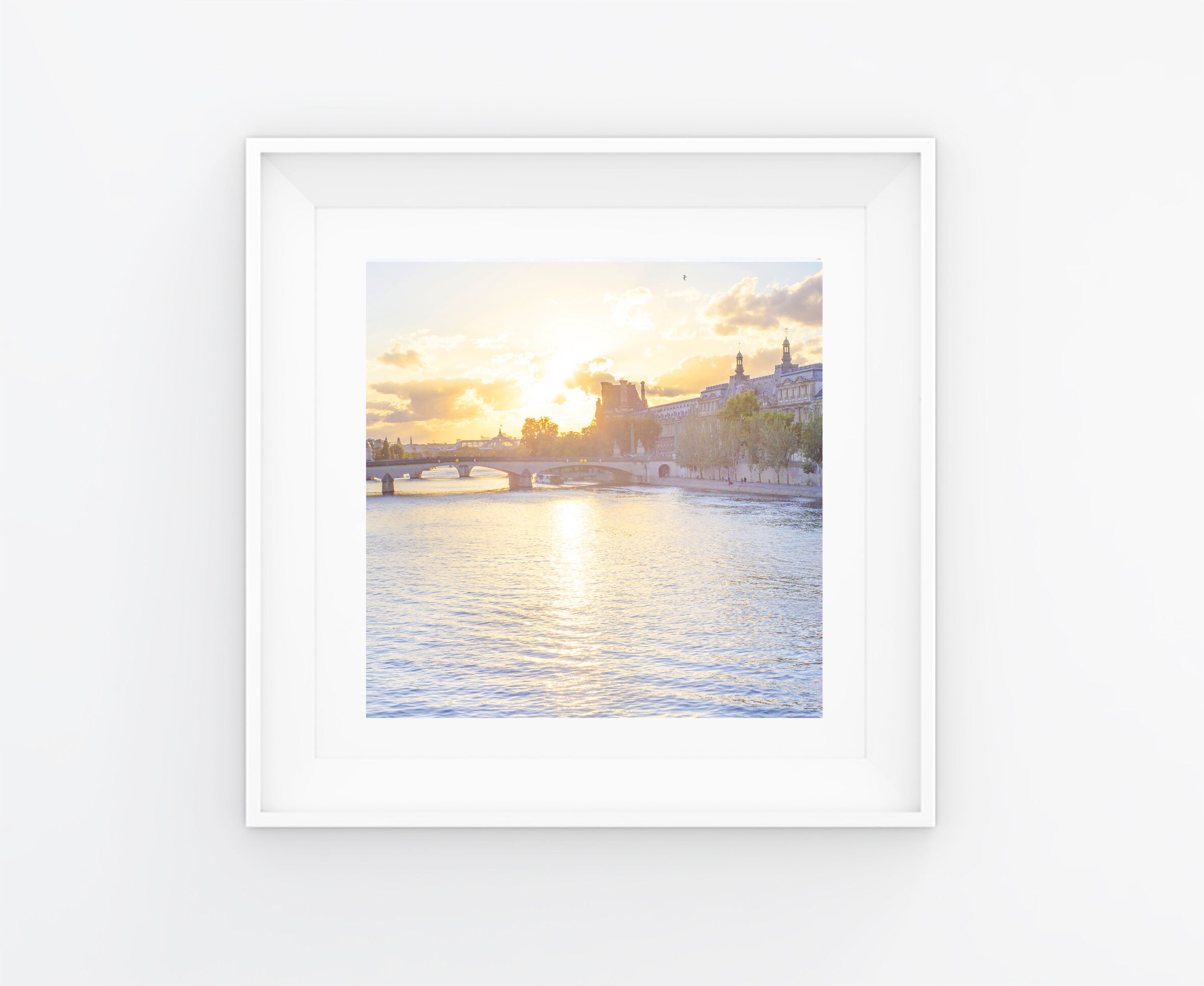 Flamboiement Au Louvre , Photo de Paris 10x10cm, Décoration Intérieure, Impression Fine Art, Wall Ga