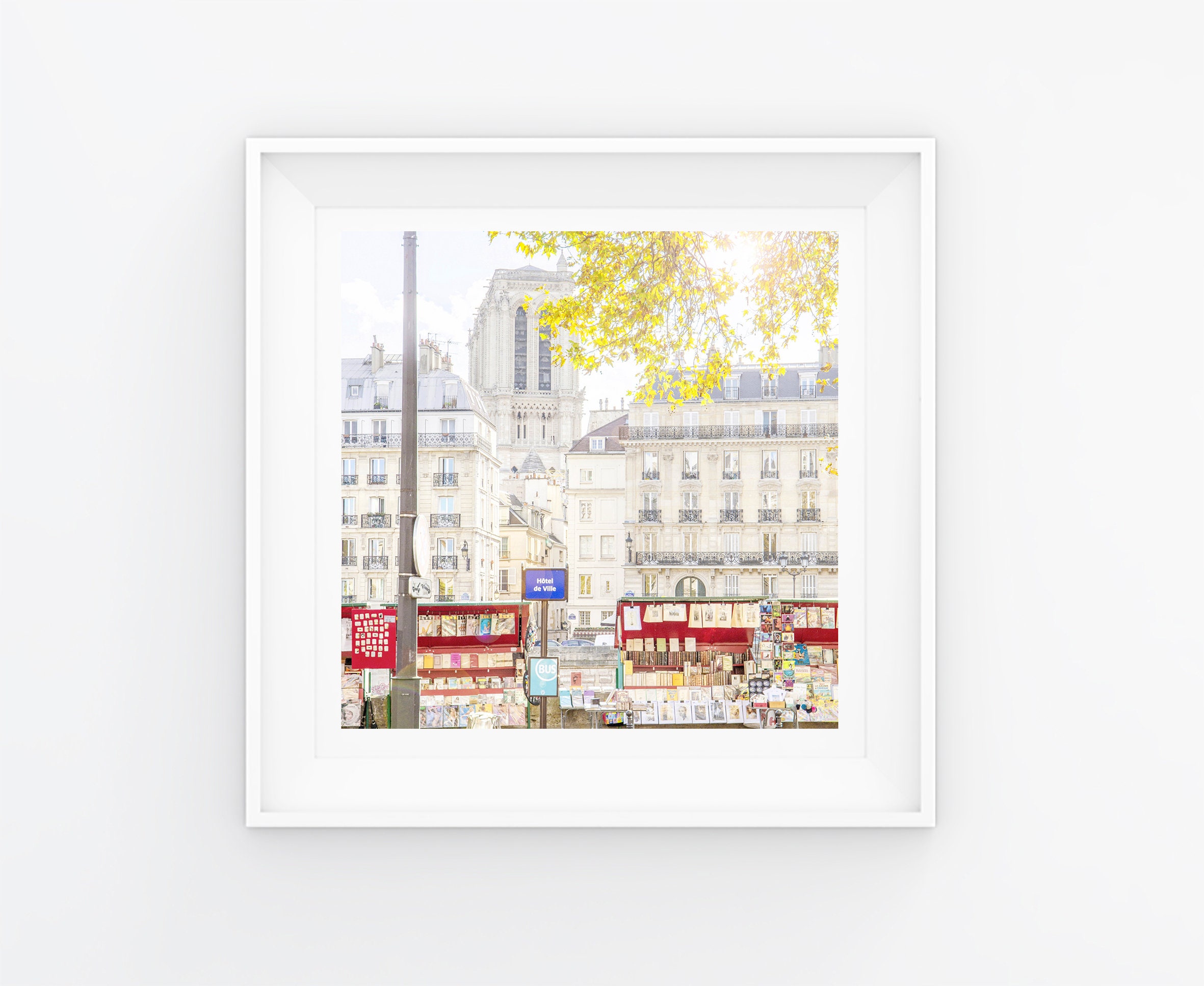 Nôtre-Dame Des Bouquinistes, Photo de Paris 10x10cm, Décoration Intérieure, Impression Fine Art, Wal