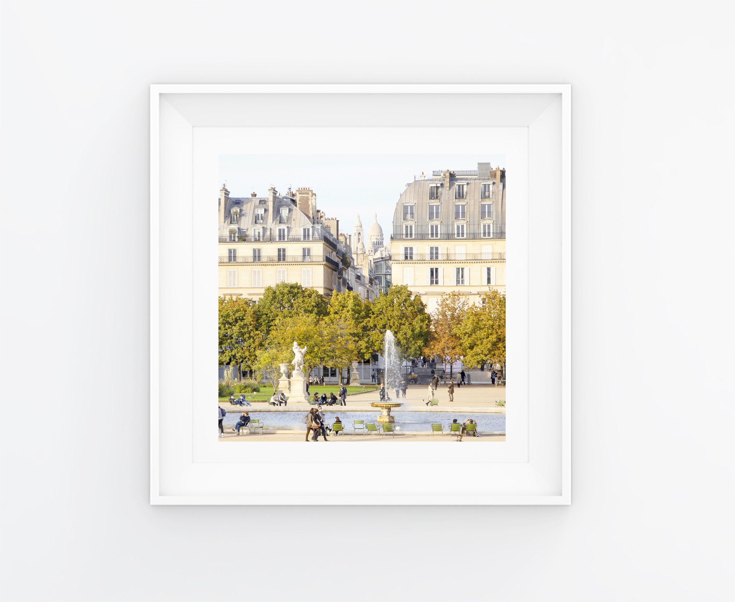 Le Sacré-Cœur Aux Tuileries, Photo de Paris 10x10cm, Décoration Intérieure, Impression Fine Art, Wal