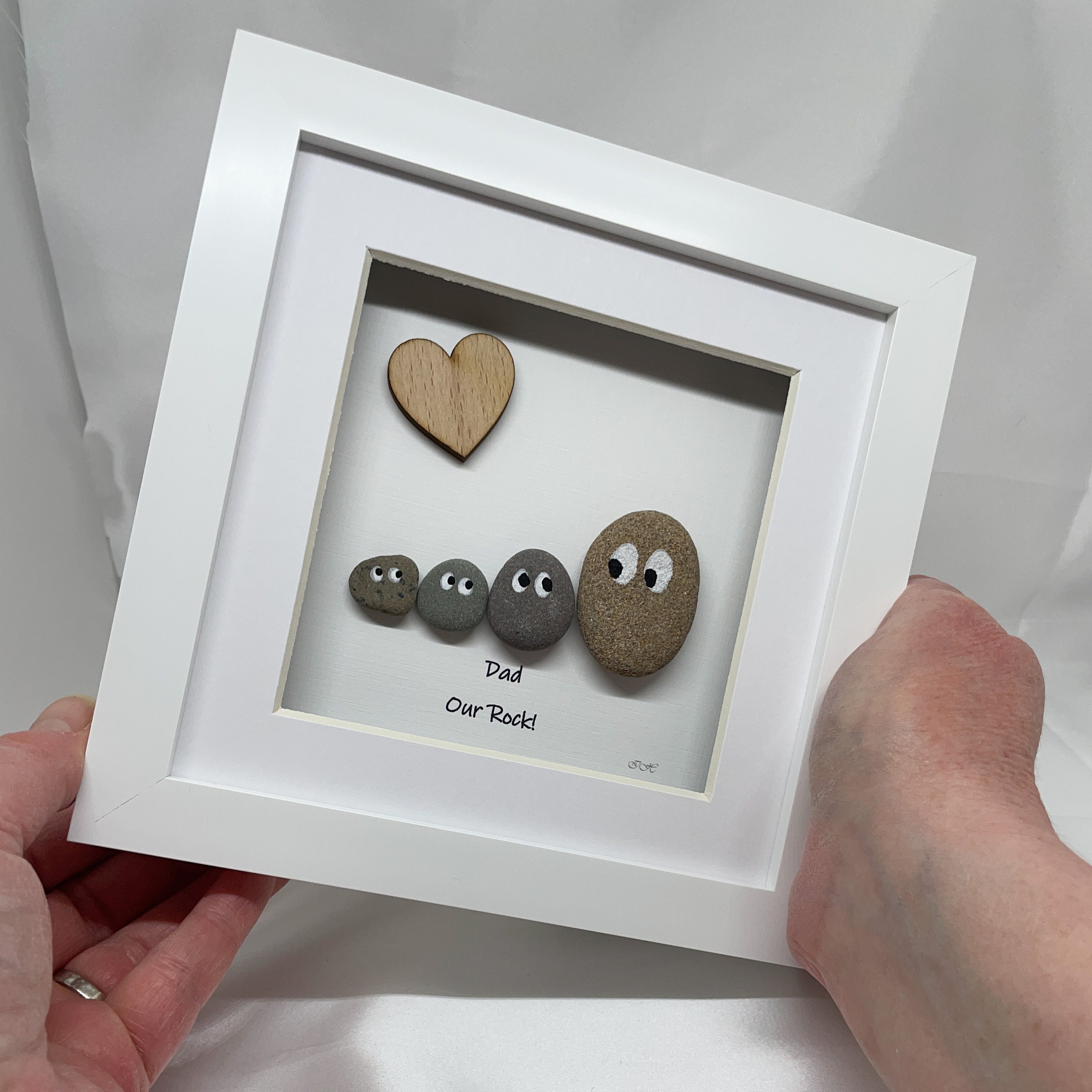 Our Rock Father’s Day Pebble Picture, Dads Birthday - Etsy UK