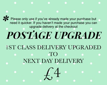 Delivery Upgrade from 1st class to Next Day delivery