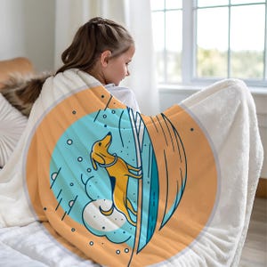Paquete de 7 pegatinas digitales de surf, archivos SVG y PNG, arte de perro surfista, ilustración de niña surfista, decoración de olas del océano, regalo para surfista, camiseta de surf