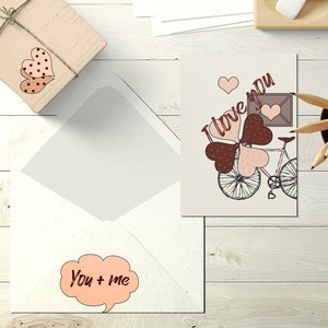 Clipart de corazones marrones y rosados. Estilo romántico y lindo. Formato PNG. 300 DPI. Descarga instantánea. Regalo personalizado