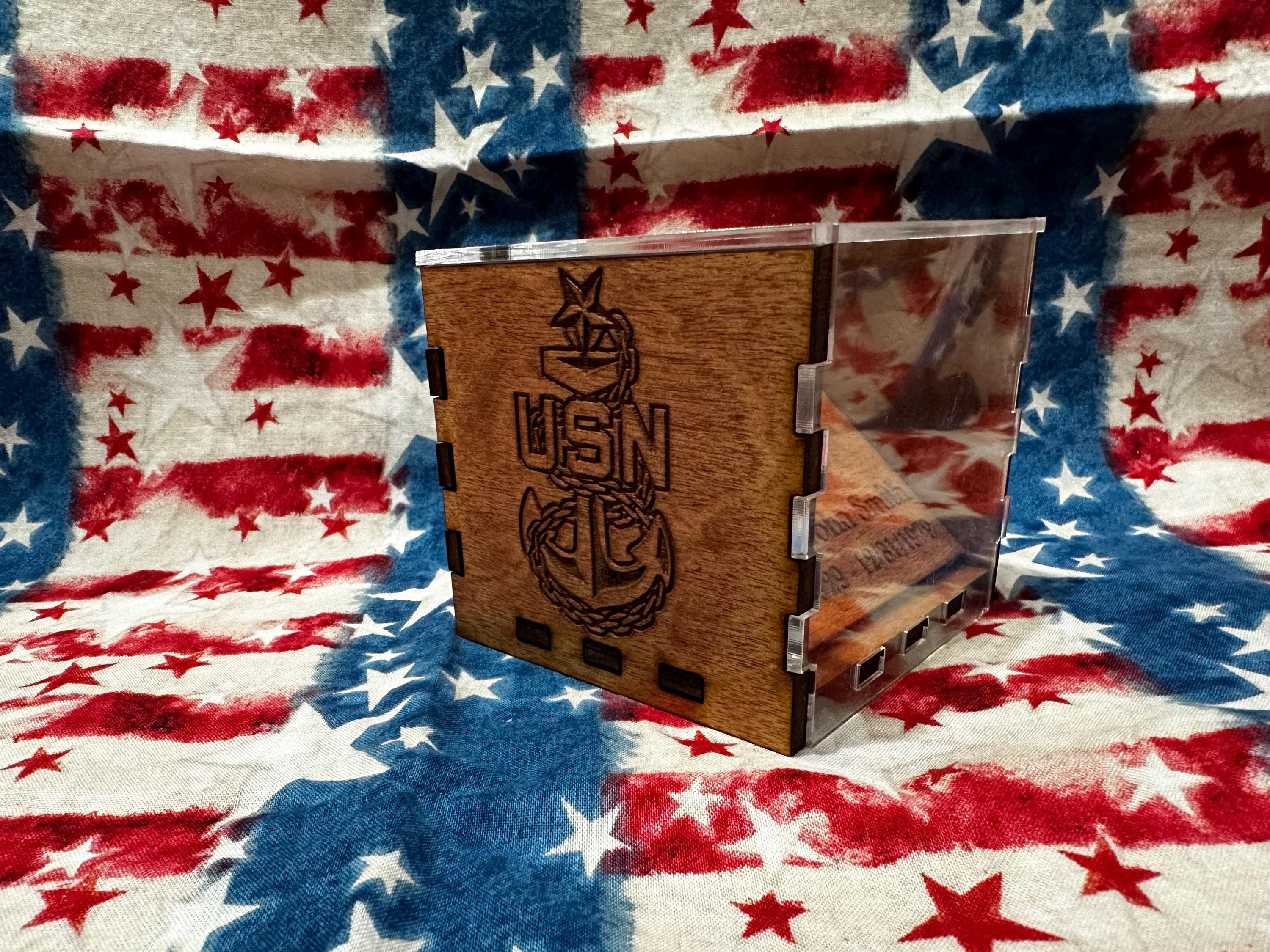 Dog Tag Display In Store Personalized Service Member Dog Tag Display Box - Etsy